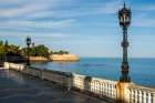 La Candelaria Bastion and Parque Genoves, Cadiz, Spain. Art Print